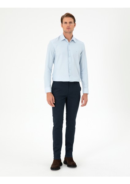 Pierre Cardin Erkek Lacivert Slim Fit Kanvas Pantolon 50299558-VR033