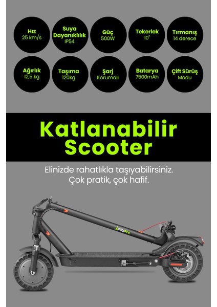Ön ve Arka Süspansiyonlu Çift Şürüş Modlu Katlanabilir Elektrikli Scooter fiyatları