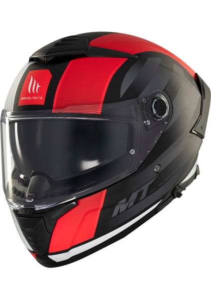 Kask Full Face Thunder 4 Sv Treads B5 Mat Siyah-Kırmızı