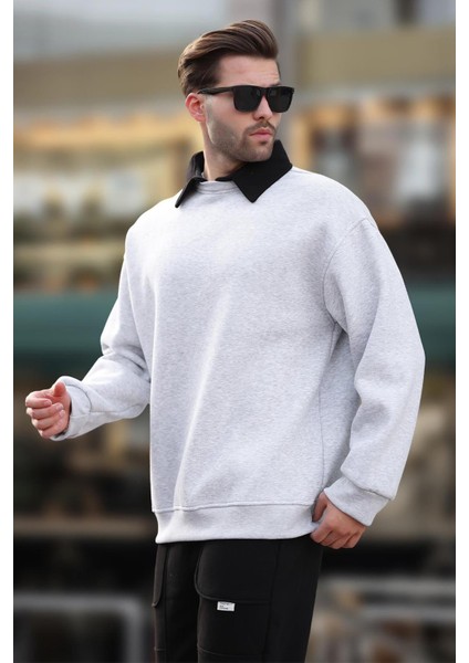 Karmelanj Polo Yaka Erkek Sweatshirt 7086 modelleri