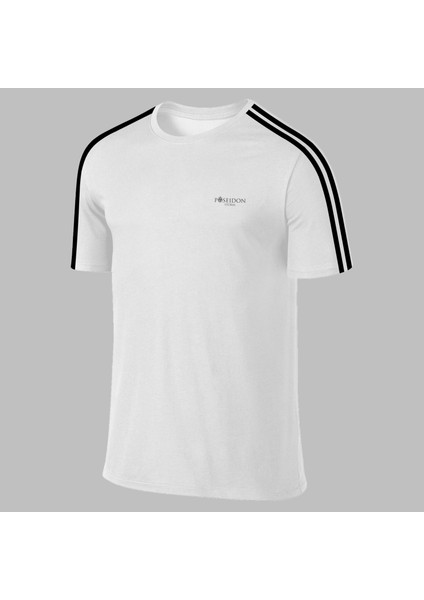 Yeni Seri Erkek Beyaz Dri-Fit Kumaş Yuvarlak Yaka Şık Konforlu T-Shirt S-3xl