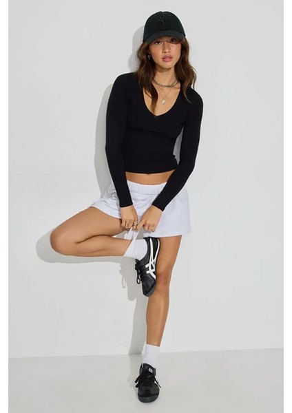 Siyah V Yaka Uzun Kollu Kaşkorse Body MG2192 fiyatları