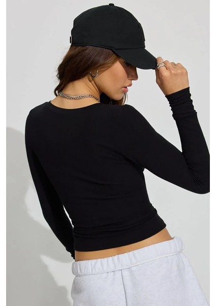 Siyah V Yaka Uzun Kollu Kaşkorse Body MG2192 modelleri