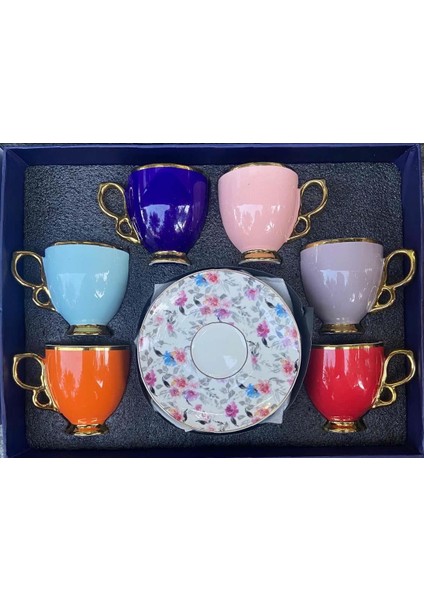 Flowers Porselen Kahve Fincan Takımı 6 Kişilik fiyatları