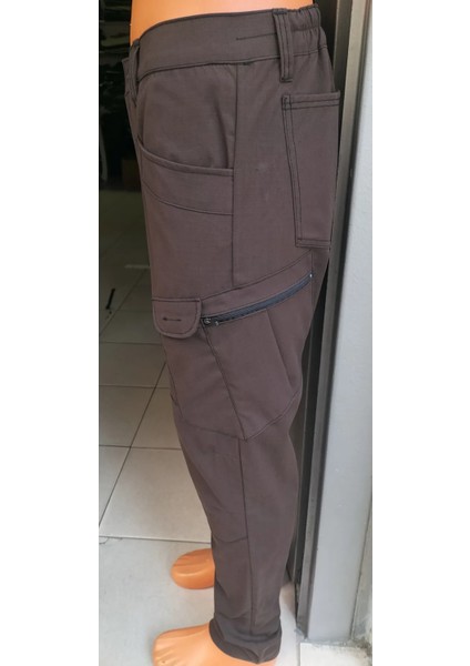 Koruma Taktikal Likralı Koyu Kahve Su Itici Ince ve Yumuşak Pantolon Ibüyük Beden Kargo fırsatları