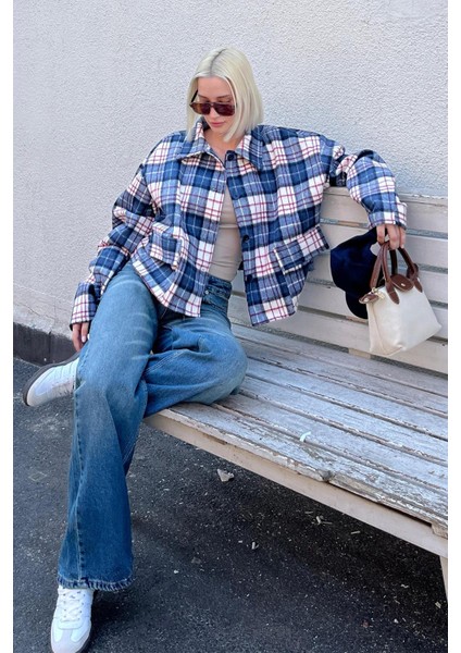 Lacivert Düğmeli Gömlek Yaka Oduncu Kısa Ceket MG2181 indirimleri