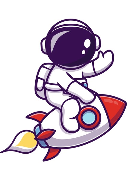 Astronot - Uzay- Gezegen - Kapı Duvar Çocuk Odası Sticker - 8 Li Set fiyatları