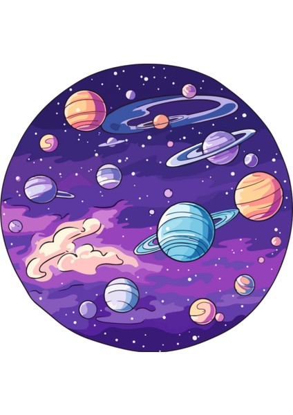 Astronot - Uzay- Gezegen - Kapı Duvar Çocuk Odası Sticker - 8 Li Set indirimleri