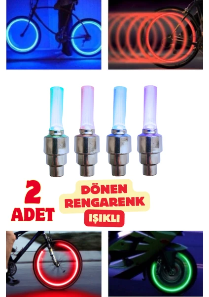 Dönen Rengarenk Rgb Hareket Sensörlü Sibop Işık LED Işıklı Bisiklet Araba Motor Lambası