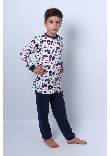 Erkek Çocuk Pijama Takımı Baskılı Ribanalı C69 fiyatları