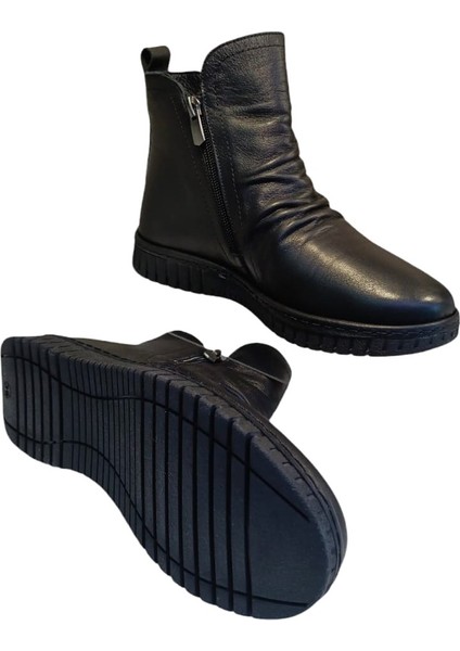 23663 Kadın Deri Casual Comfort Bot Siyah fırsatları
