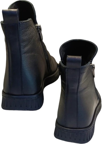 23663 Kadın Deri Casual Comfort Bot Siyah indirimleri