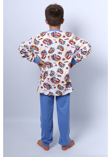 Erkek Çocuk Pijama Takımı Baskılı Ribanalı C69 fiyatları