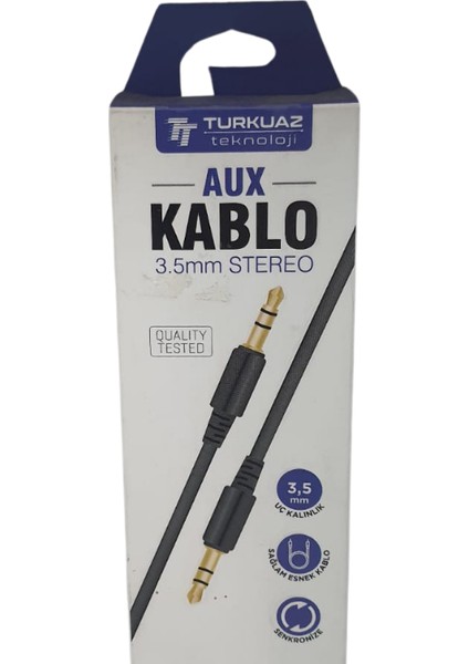 Aux Kablosu 3.5mm Stereo Siyah 30CM(0,3M)
