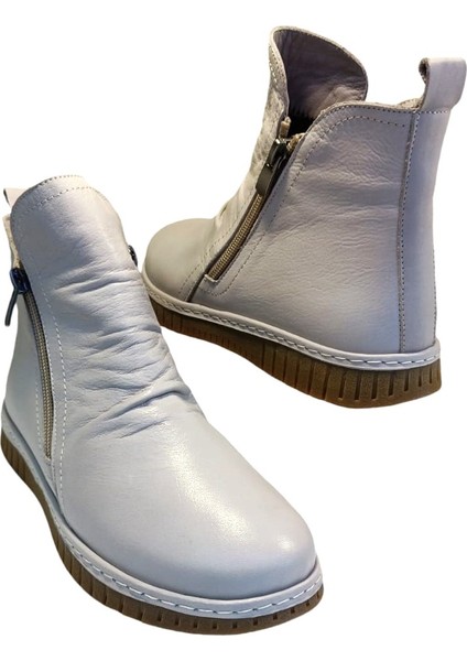 23663 Kadın Deri Casual Comfort Bot Vizon fırsatları