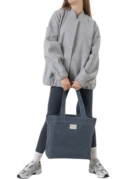 Maule Ortaboy Mumlu Kanvas Pamuk Kadın Omuz Çantası Tote Bag