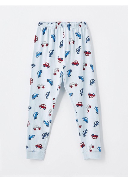 Bisiklet Yaka Baskılı Erkek Bebek Pijama Takımı 2'li