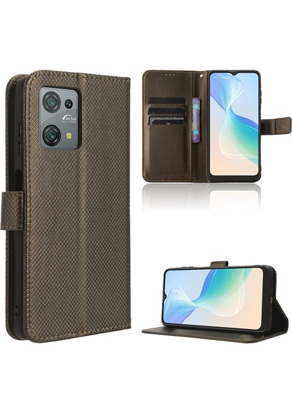 Blackview Oscal C30 Pro Deri Cüzdanlı Kapaklı Telefon Kılıfı (Yurt Dışından)