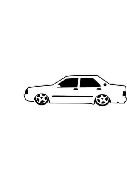 Basık Tofaş Şahin Sticker Kelebek Cam Oto Sticker