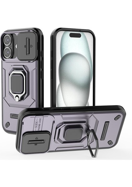 Iphone 16 Plus Kamera Kılıflı Darbeye Dayanıklı Telefon Kılıfı (Yurt Dışından)
