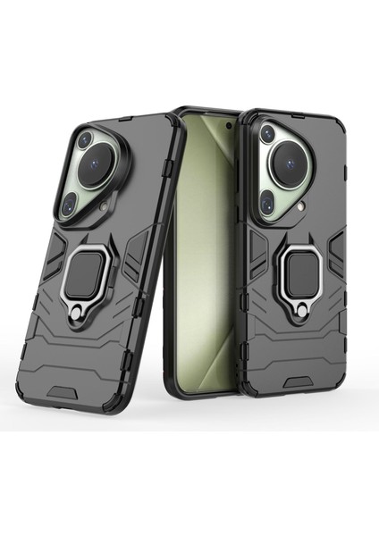 Huawei Pura 70 Pro Ayaklı ve Manyetik Araç Tutucu Tutucu Kılıflı Kılıf (Yurt Dışından)