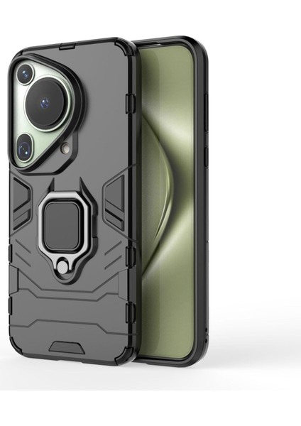 Huawei Pura 70 Pro Ayaklı ve Manyetik Araç Tutucu Tutucu Kılıflı Kılıf (Yurt Dışından)
