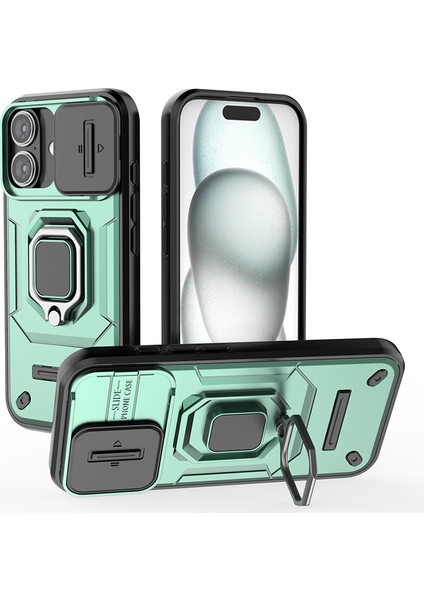 Iphone 16 Plus Kamera Kılıflı Darbeye Dayanıklı Telefon Kılıfı (Yurt Dışından)