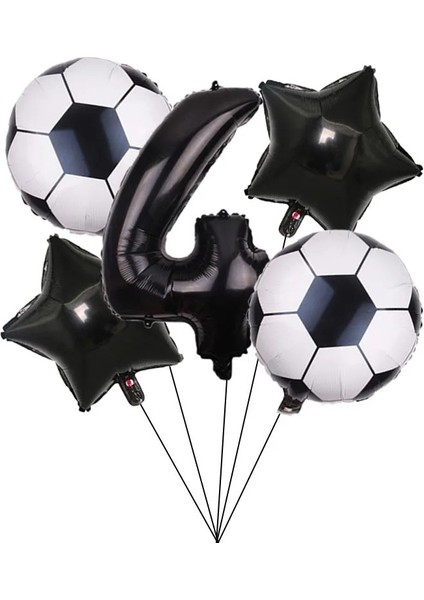 Siyah Rakam Folyolu Yaş Balon Set