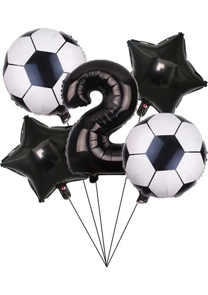 Siyah Rakam Folyolu Yaş Balon Set
