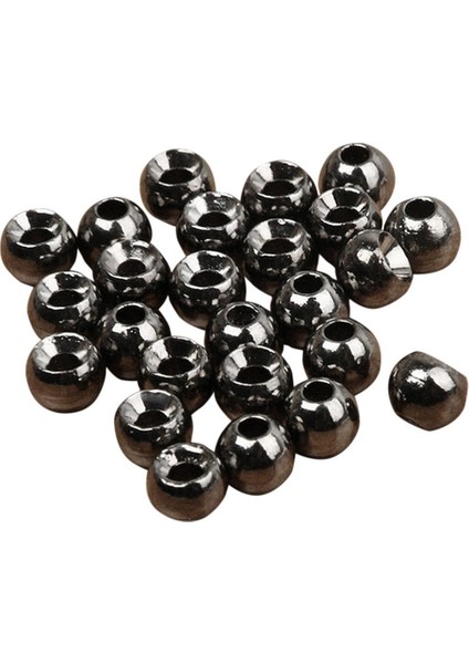 25 Adet Tungsten Oluklu Sinek Bağlama Boncuk Topu Boncuk 4mm Siyah (Yurt Dışından)