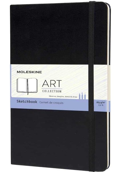 Art Sketchbook Sert Kapak Eskiz Çizim Defteri L Boy 13X21 Cm. 165 Gr. 104 Sayfa