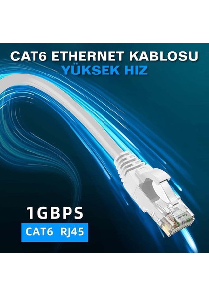 PrimeX Plus Primex PX-CAT605G 23AWG 5 Metre Gri Cat6 Ethernet Kablosu (Gigabit)