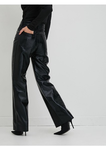 Ronada Wuwei Siyah Parlak Jean modelleri