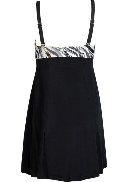 Kadın Zincir Desenli Elbise Etekli Mayo fiyatları