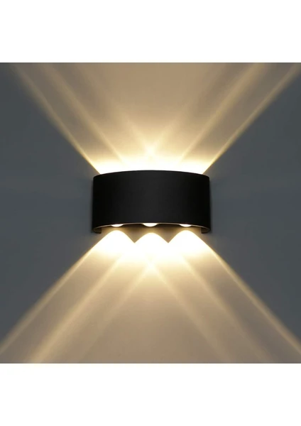 10W Modern Tasarım Dekoratif Aplik 6'LI LED Çift Taraflı Su Ve Toza Karşı Dayanıklı