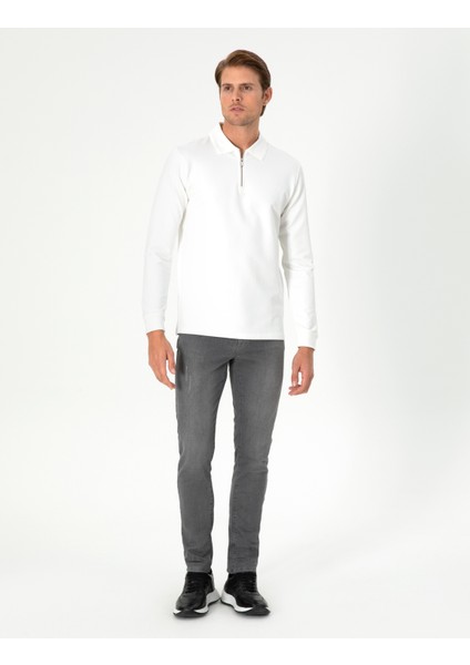 Erkek Ekru Regular Fit Sweatshirt 50296504-Vr019 fırsatları