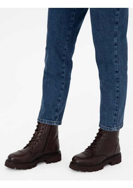 Kadın Kahverengi Bağcıklı Deri Bot 50300069-VR029