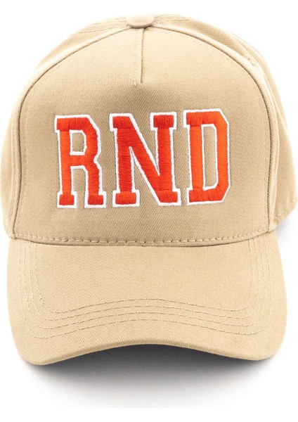 Rnd Logo Baskılı Bej Şapka