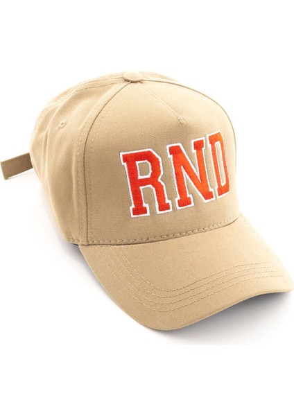 Rnd Logo Baskılı Bej Şapka
