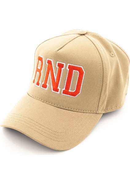 Rnd Logo Baskılı Bej Şapka