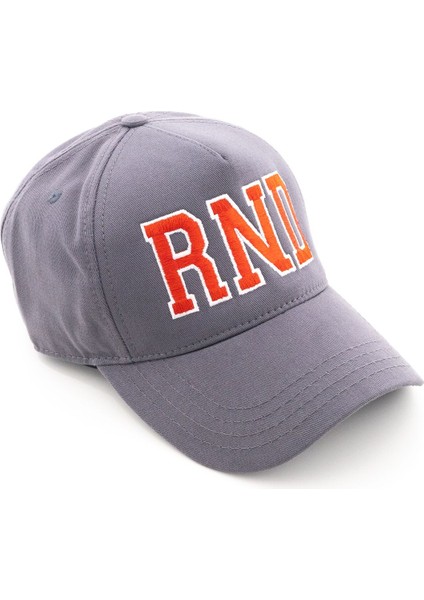 Rnd Logo Baskılı Gri Şapka