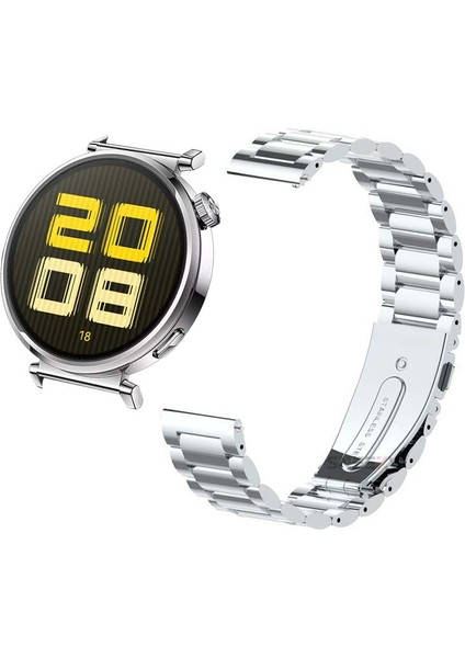 Huawei Watch Gt5 41MM Ile Uyumlu Ironweft Paslanmaz Döküm Çelik Metal Kordon