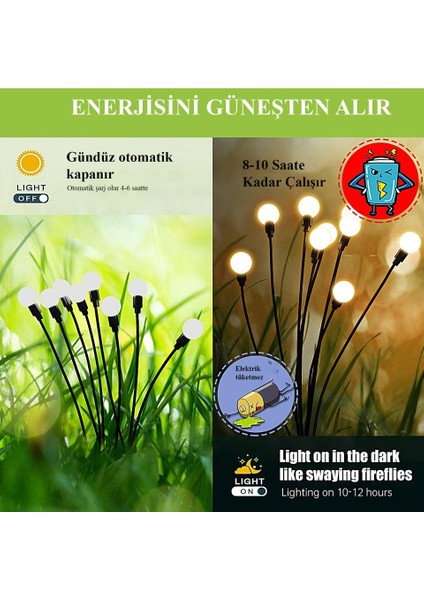 Solar Güneş Enerjili Ateşböceği Işığı (2'li Set )