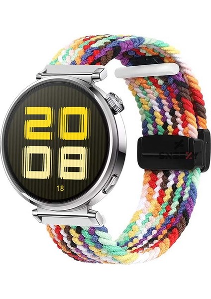 Huawei Watch Gt5 41MM Ile Uyumlu Fiberlink Manyetik Tokalı Kumaş Örgü Kordon