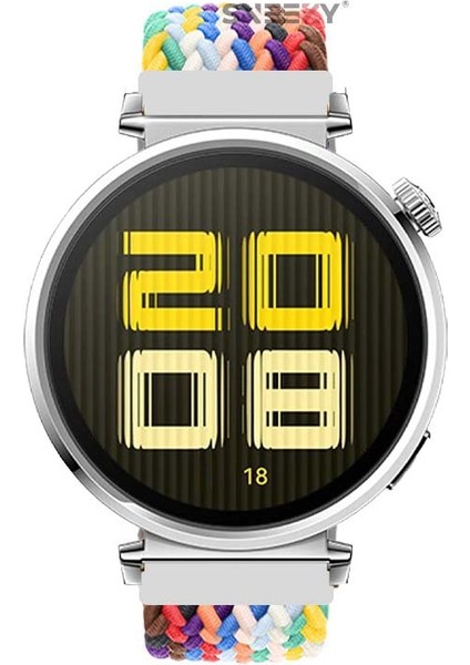 Huawei Watch Gt5 41MM Ile Uyumlu Fiberlink Manyetik Tokalı Kumaş Örgü Kordon
