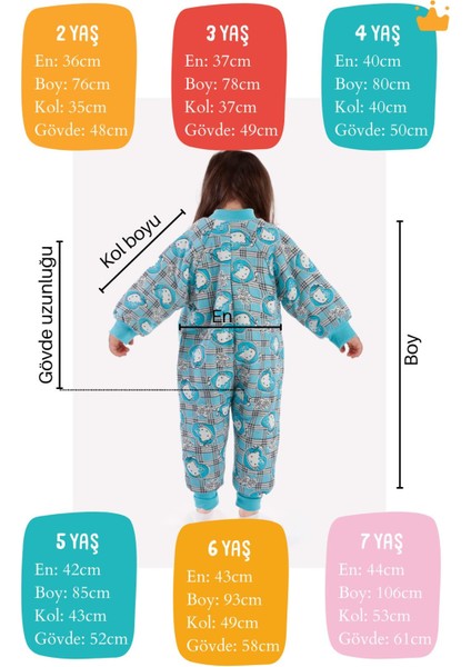 Baby Hola Begisa 2-8 Yaş 2.5 Tog Premium Kalite Kalın Elyaf Dolgulu Çocuk Uyku Tulumu 23504