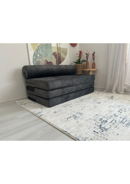 Mevsim Home Oturum Yüksekliği 38 cm 118X225 Gri 1,5 Kişilik Katlanır Yataklı Koltuk