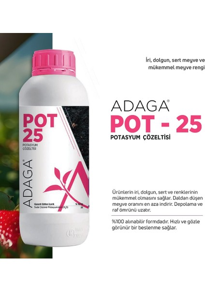 Pot-25 Potasyum Çözeltisi 1 Lt fiyatları