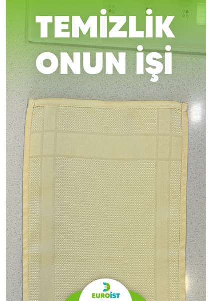 2 Adet Mikrofiber Temizlik Bezi Cam, Ayna, Mutfak, Banyo, Araç Genel Temizlik Bezi 30 x 40 cm Sarı Euroist