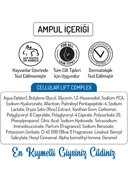 Ampul 1 Adet Cellular Lift Complex Cilt Serumu Dermaroller Dermapen Serum
